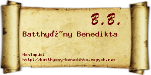 Batthyány Benedikta névjegykártya